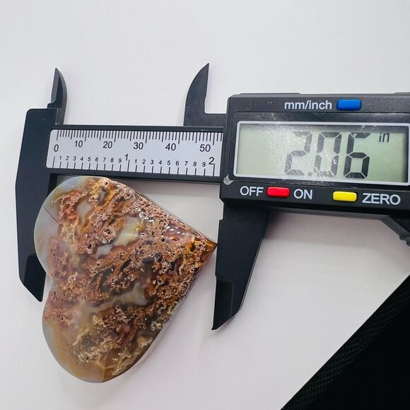 Moss‎ Agate Crystal Heart (#5) - Picture 13 of 14